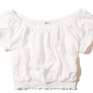 Medium off the shoulder crochet crop top